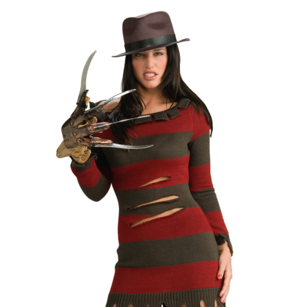 Sexy Freddy Krueger Costume for Women - Sexy Freddy Krueger Hat.