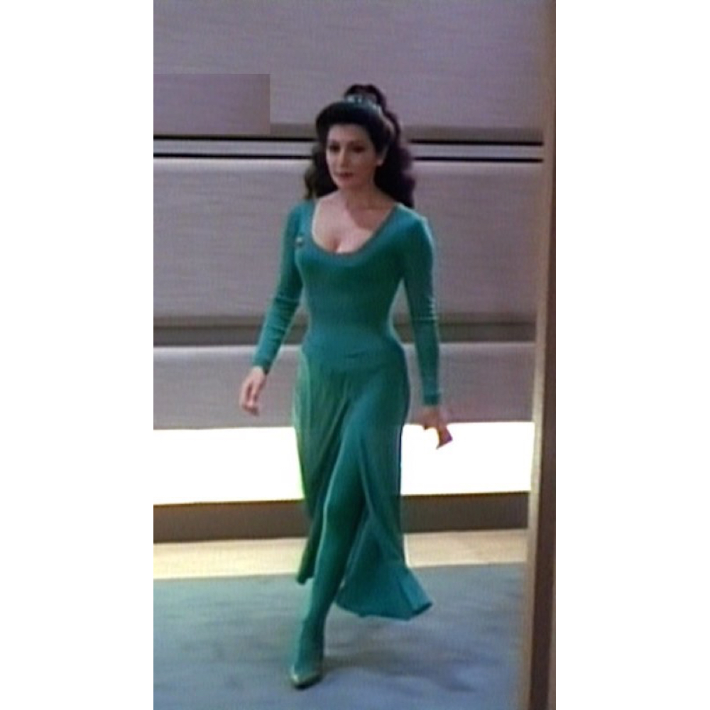 Details about   hot！Star Trek Deanna Troi Party Dress Ball Gown Cosplay Costume 