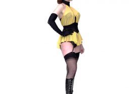 Silk Spectre Costume - Watchmen Fancy Dress - Silk Spectre Cosplay - Carla Gugino Legs - Carla Gugino Stockings - Carla Gugino Boots