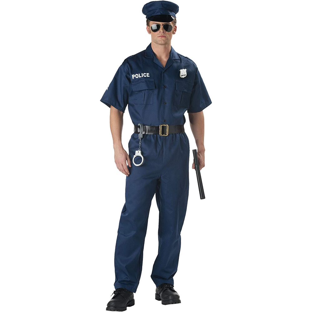 T-1000 Costume - Terminator 2: Judgement Day Fancy Dress - T-1000 Police Uniform
