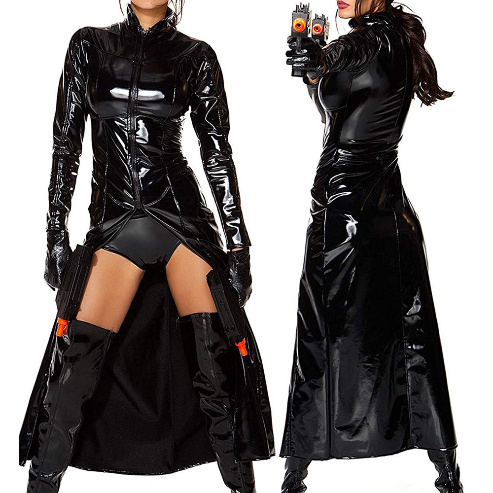 Trinity Costume - The Matrix Fancy Dress - Trinity Coat