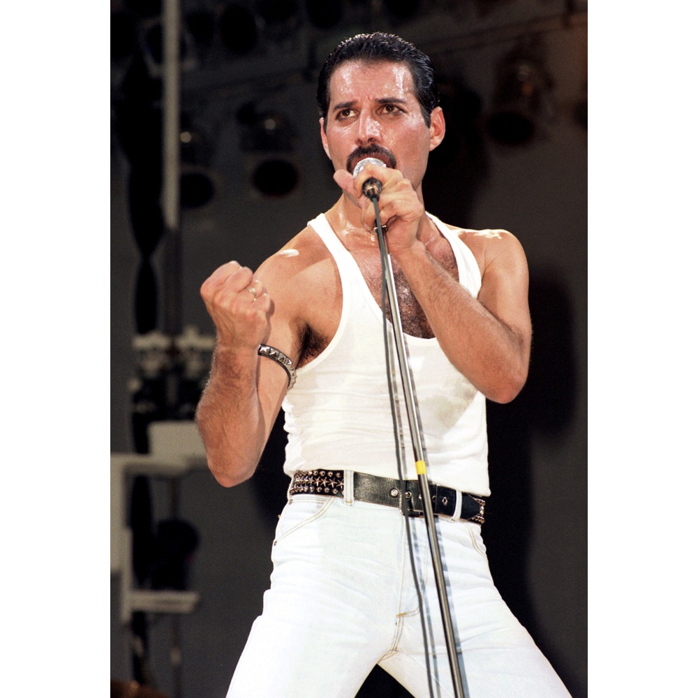 Freddie Mercury - Live Aid Costume - Cosplay - Fancy Dress - Microphone and Stand