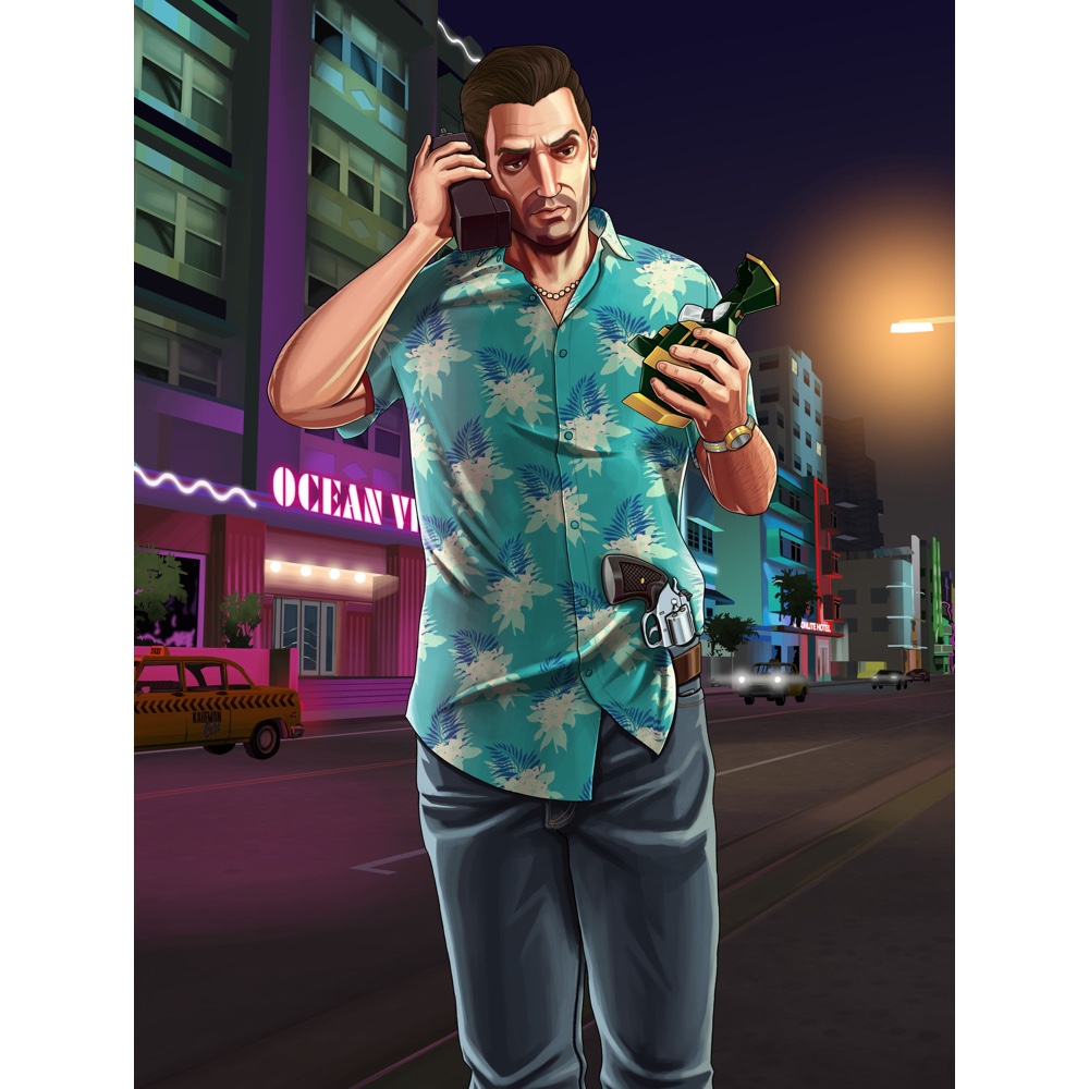 Tommy Vercetti Costume - Cosplay - Style - Fancy Dress - GTA - Grand Theft Auto: Vice City - Necklace