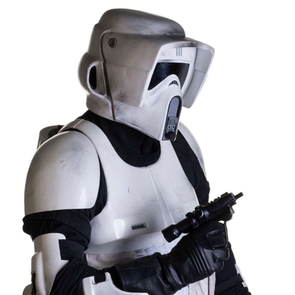 Scout Trooper Costume - Star Wars Fancy Dress - Return of the Jedi Cosplay - Blaster - Gun