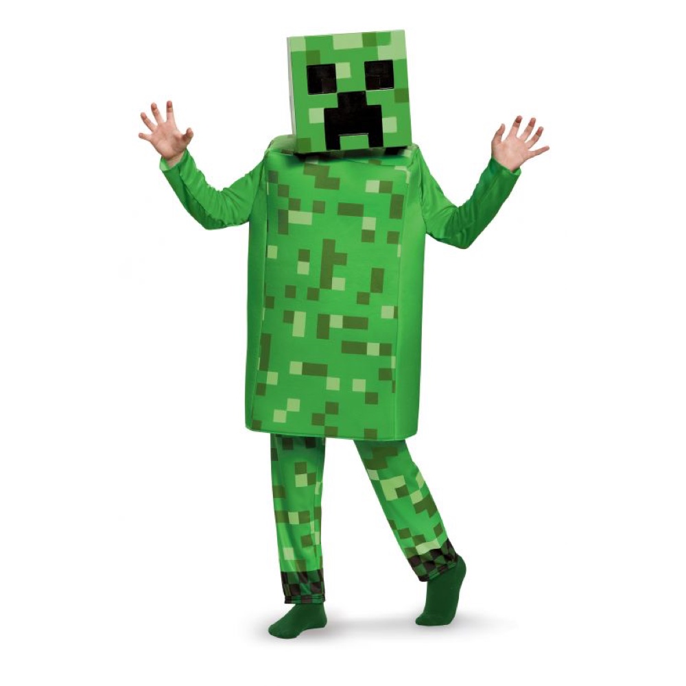 Creeper Costume - Minecraft Fancy Dress - Cosplay - Video Games - Complete Costume