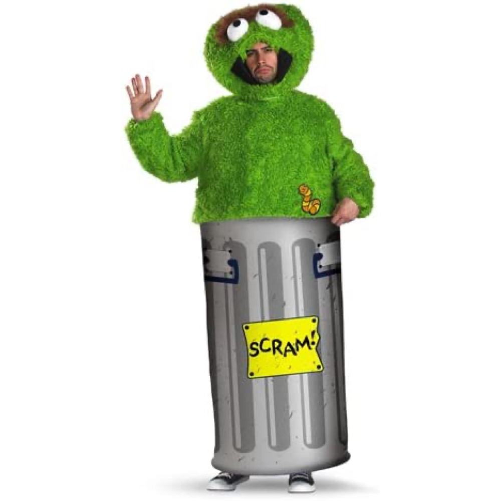 Oscar the Grouch Costume - Sesame Street Fancy Dress - Complete Costume