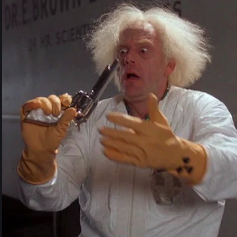 Doc Brown Costume - Back to the Future Fancy Dress - Cosplay - Rubber Gloves
