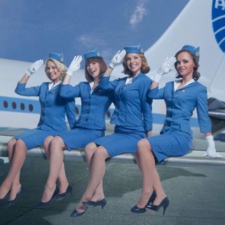 Pan Am Stewardess Air Hostess Costume Fancy Dress Uniform