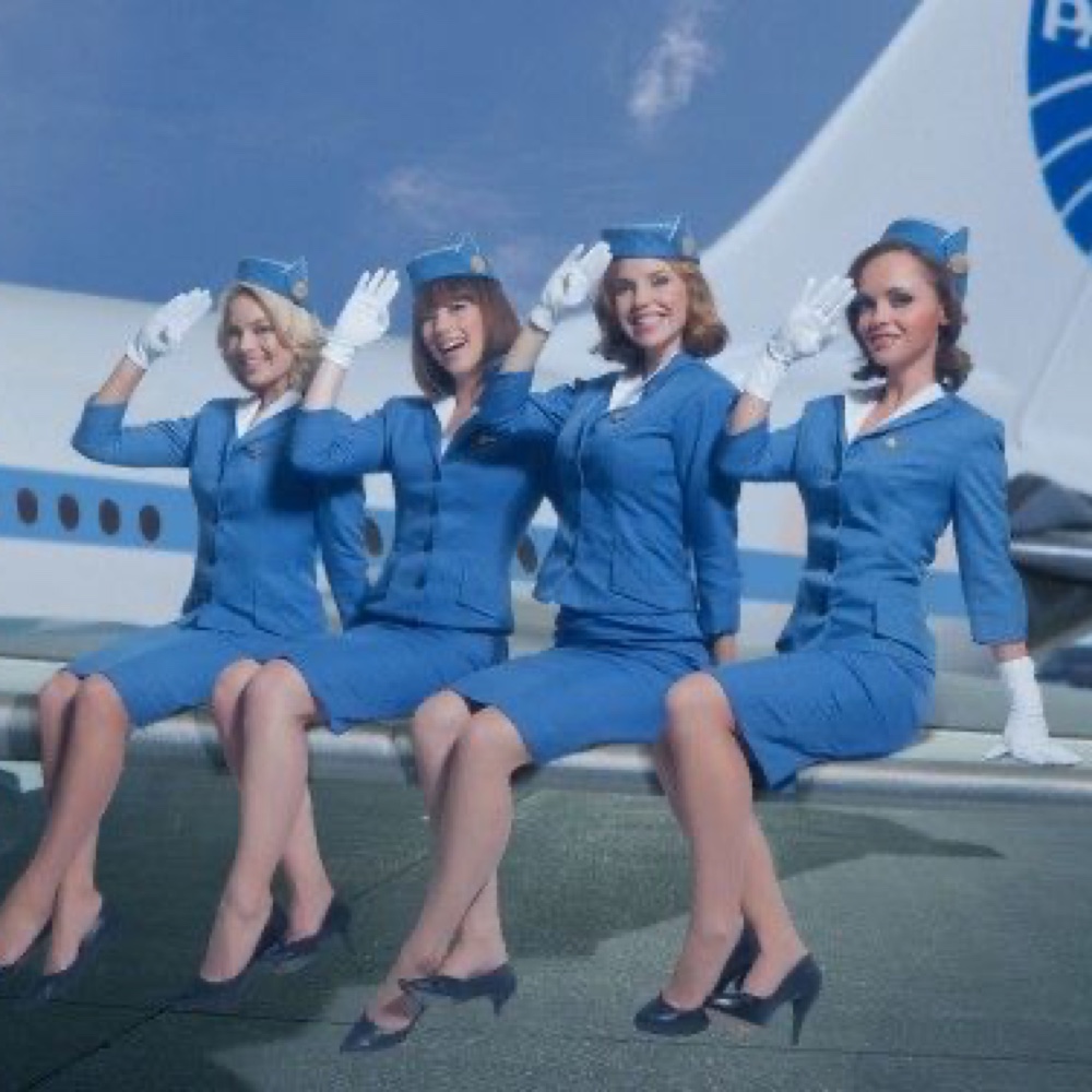 Pan Am Stewardess / Air Hostess Costume - Uniform - Fancy Dress - Role Play - Cosplay - High Heels