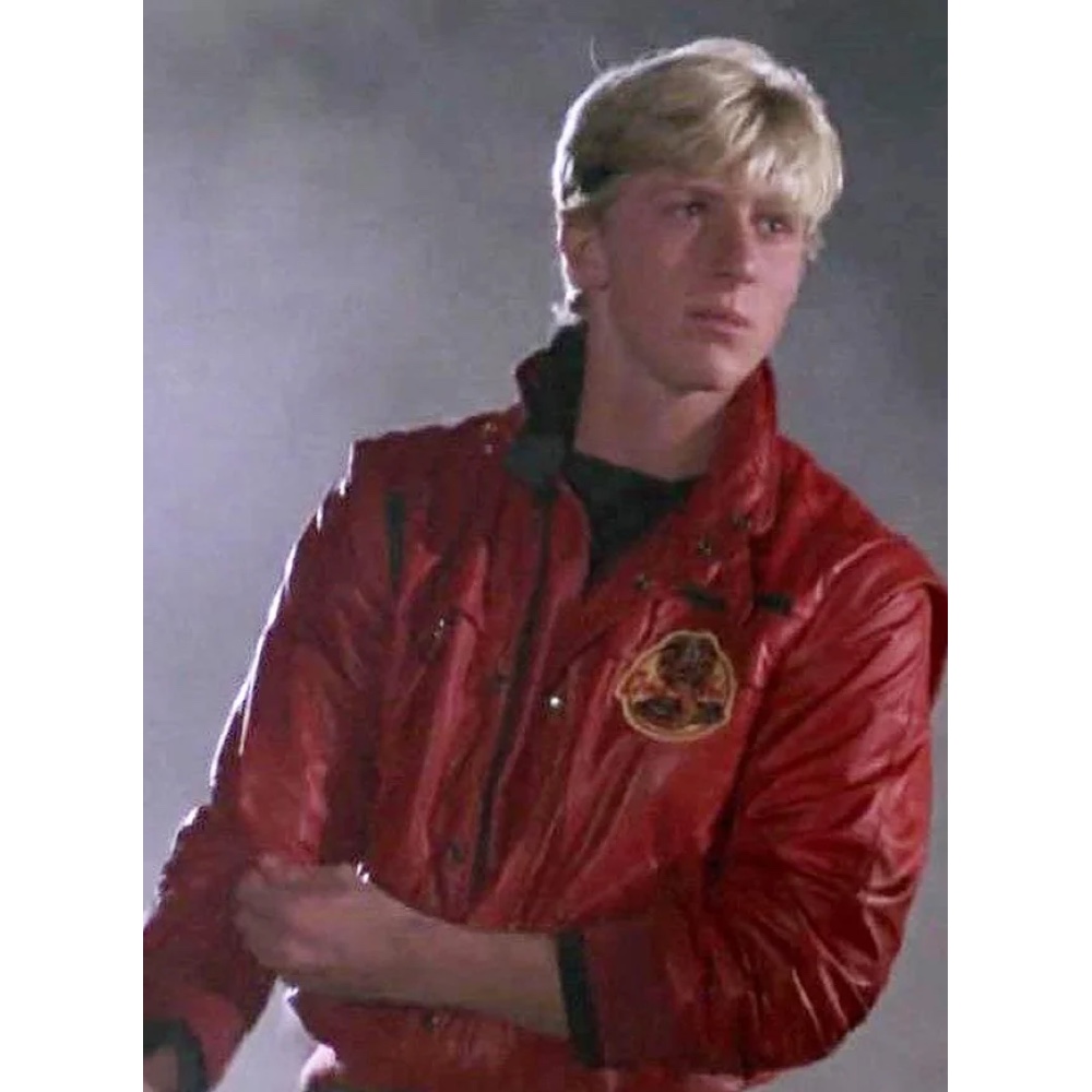 Johnny Lawrence Costume - The Karate Kid Fancy Dress - Cosplay - Red Leather Jacket
