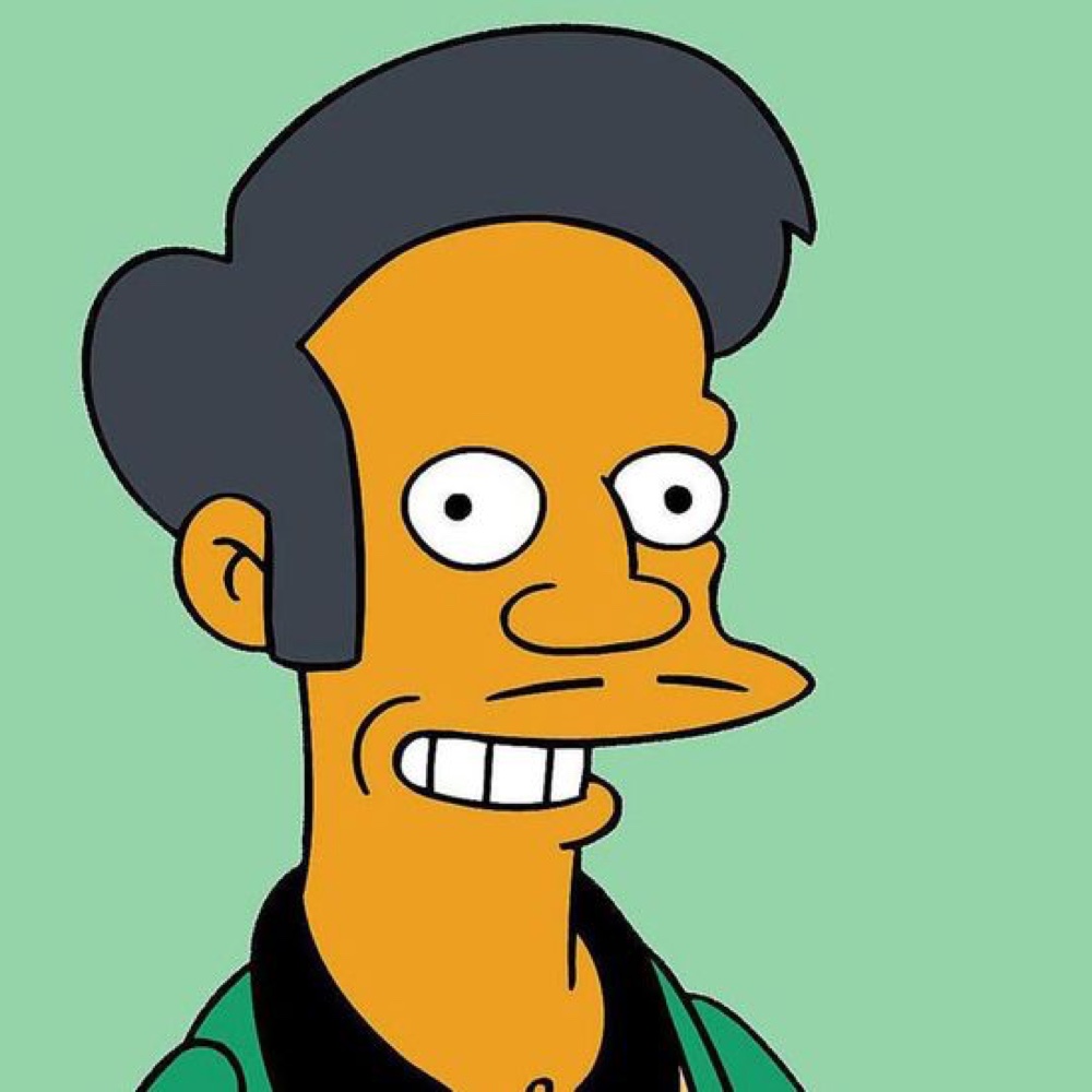 Apu Nahasapeemapetilon Costume - The Simpsons Fancy Dress - Cosplay - Mustache