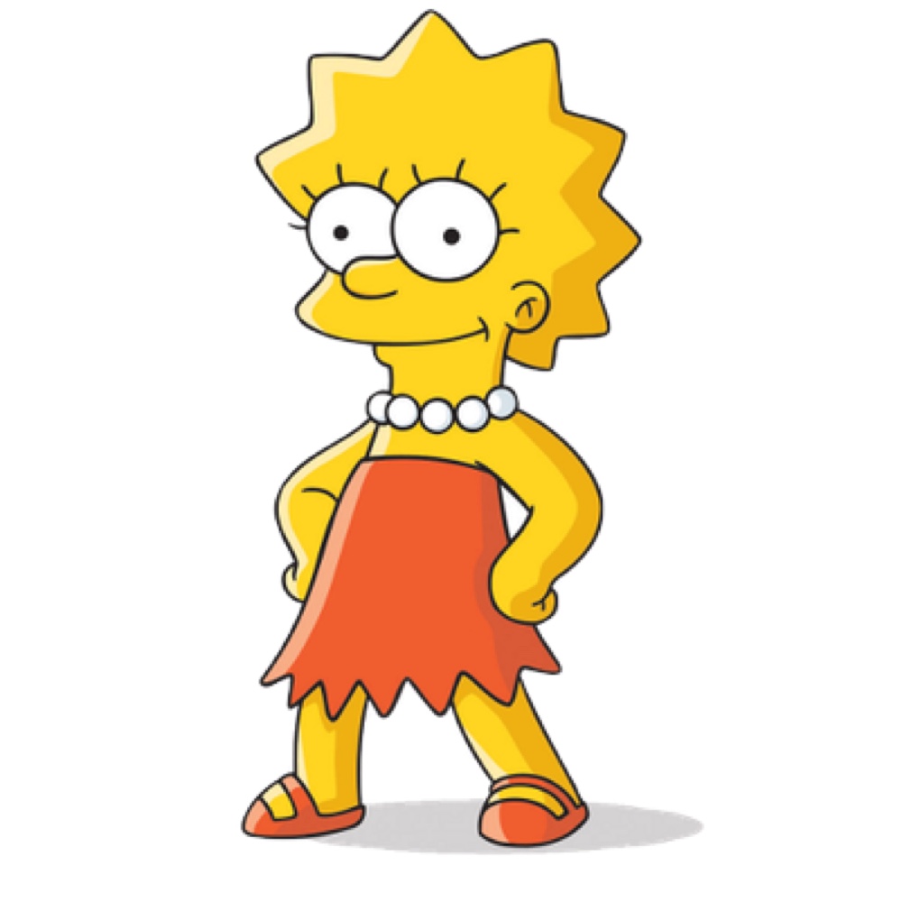Lisa Simpson Costume - The Simpsons Fancy Dress Cosplay - Yellow Body Paint and Face Paint