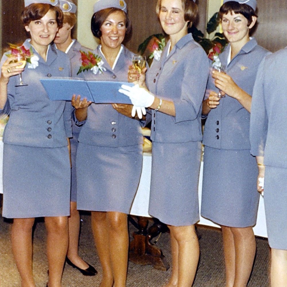 Pan Am Stewardess / Air Hostess Costume - Uniform - Fancy Dress - Role Play - Cosplay - Hostess Accessories