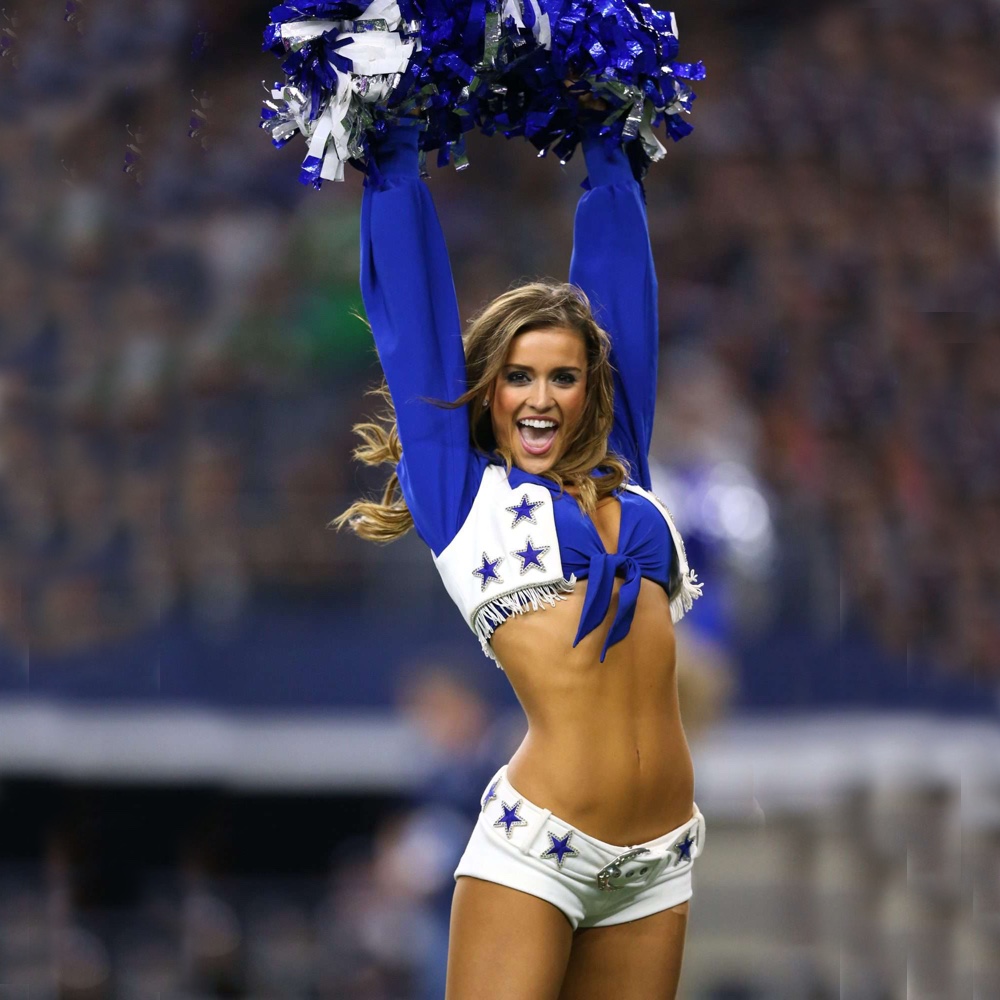 Dallas Cowboys Cheerleader Costume - Fancy Dress - Cosplay - Uniform - Pantyhose - Shorts