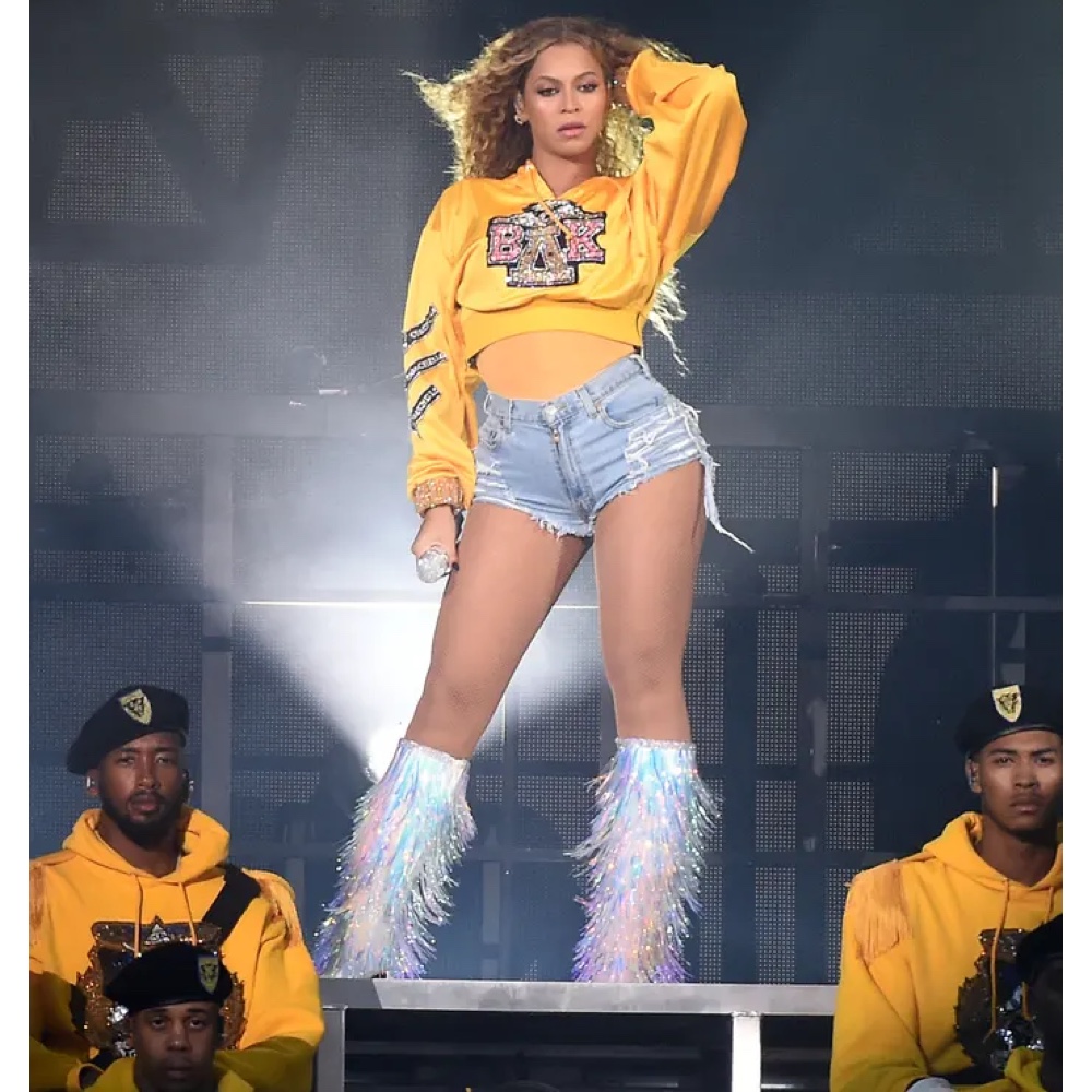 Beyonce Costume - Fancy Dress - Yellow Top - Cosplay - Boots