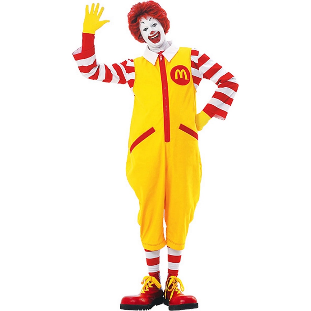 Ronald McDonald Costume - Fancy Dress - Cosplay - Overalls