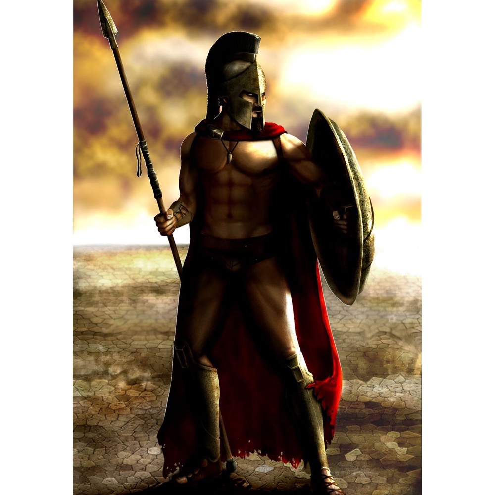 Spartan King Leonidas Costume - 300 Fancy Dress - Warrior Cosplay - Sandals