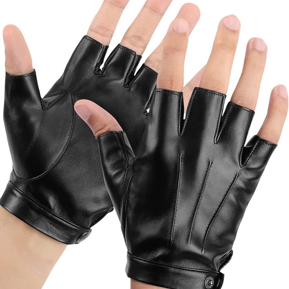 Biker Costume - Biker Gang Costume - Outlaw - Fancy Dress - Fingerless Gloves