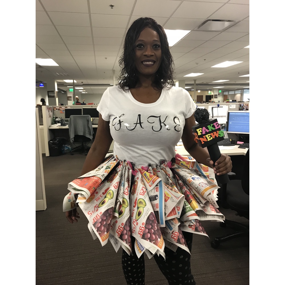 Fake News Costume - Fancy Dress Ideas - Printed Skirt