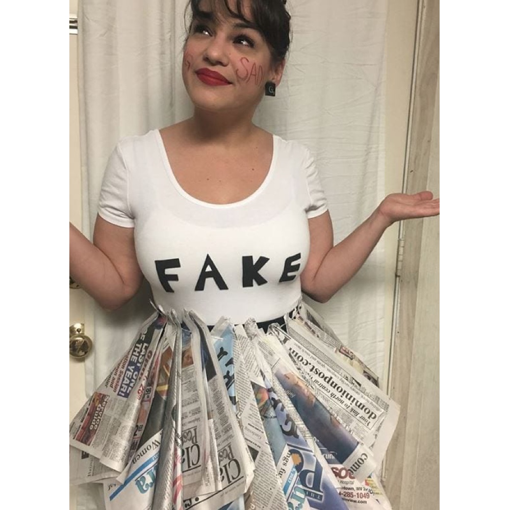 Fake News Costume - Fancy Dress Ideas - Printed Top