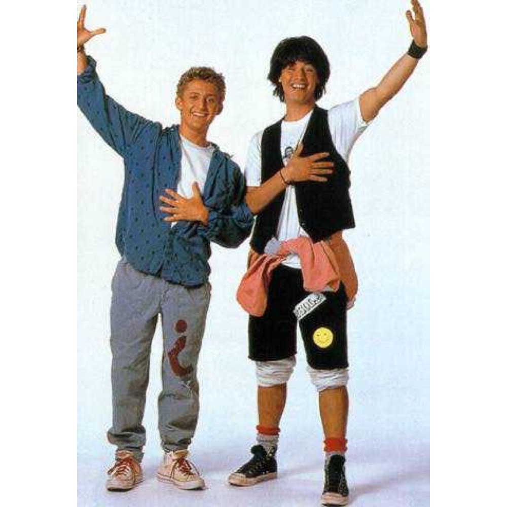 Ted 'Theodore' Logan Costume - Bill & Ted's Excellent Adventure Fancy Dress - Cosplay - High Top Sneakers