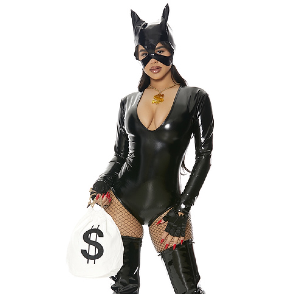 Cat Burglar Costume - Sexy Fancy Dress Ideas for a Party and Halloween - Money Bag Swag