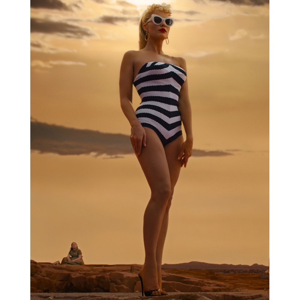 Vintage Swimsuit Barbie Costume - Barbie Movie 2023 Fancy Dress - Margot Robbie