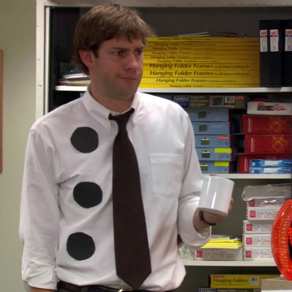 Three Hole Punch Jim Halpert Costume - The Office Fancy Dress Ideas