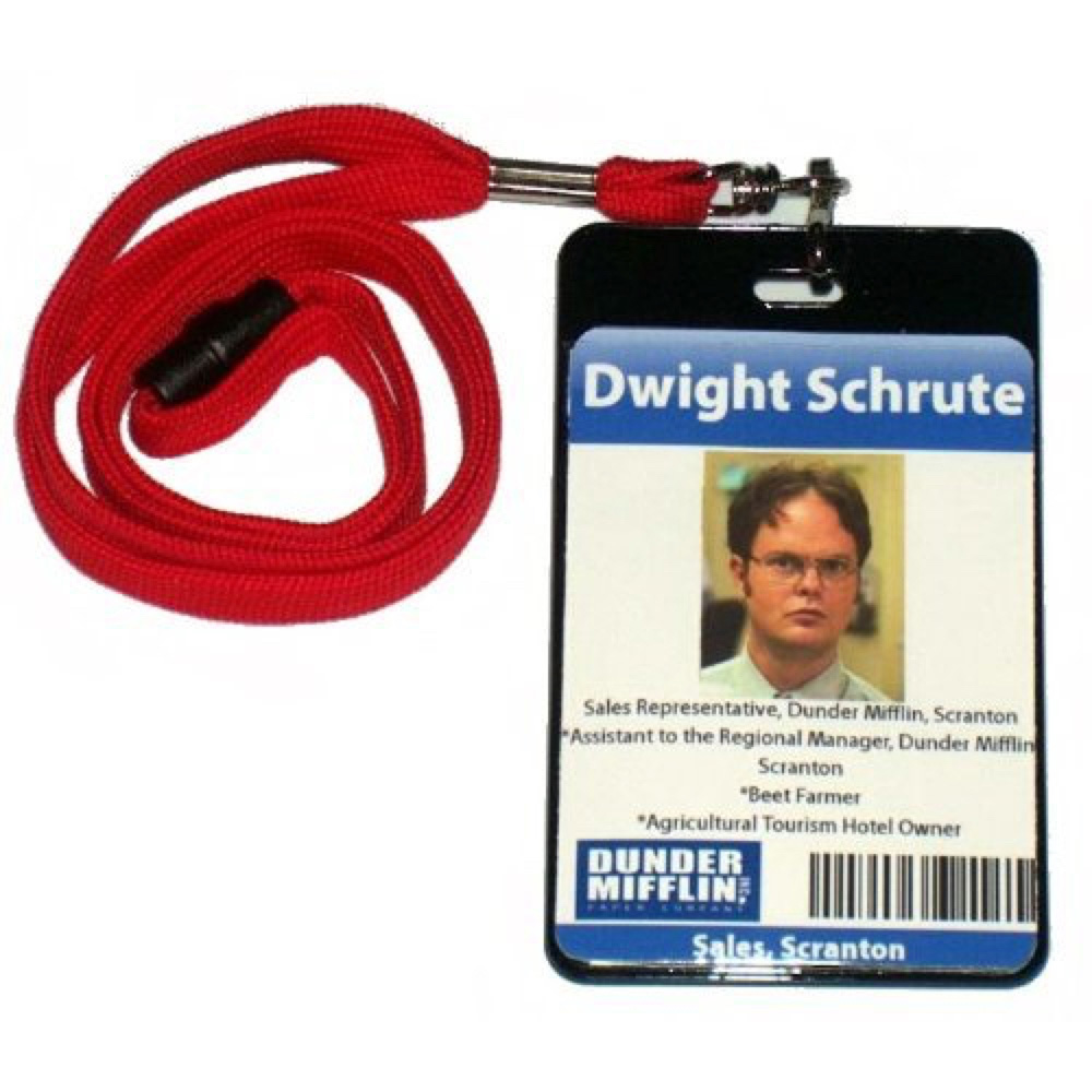 Dwight Schrute Costume - The Office - Dwight Schrute ID Badge