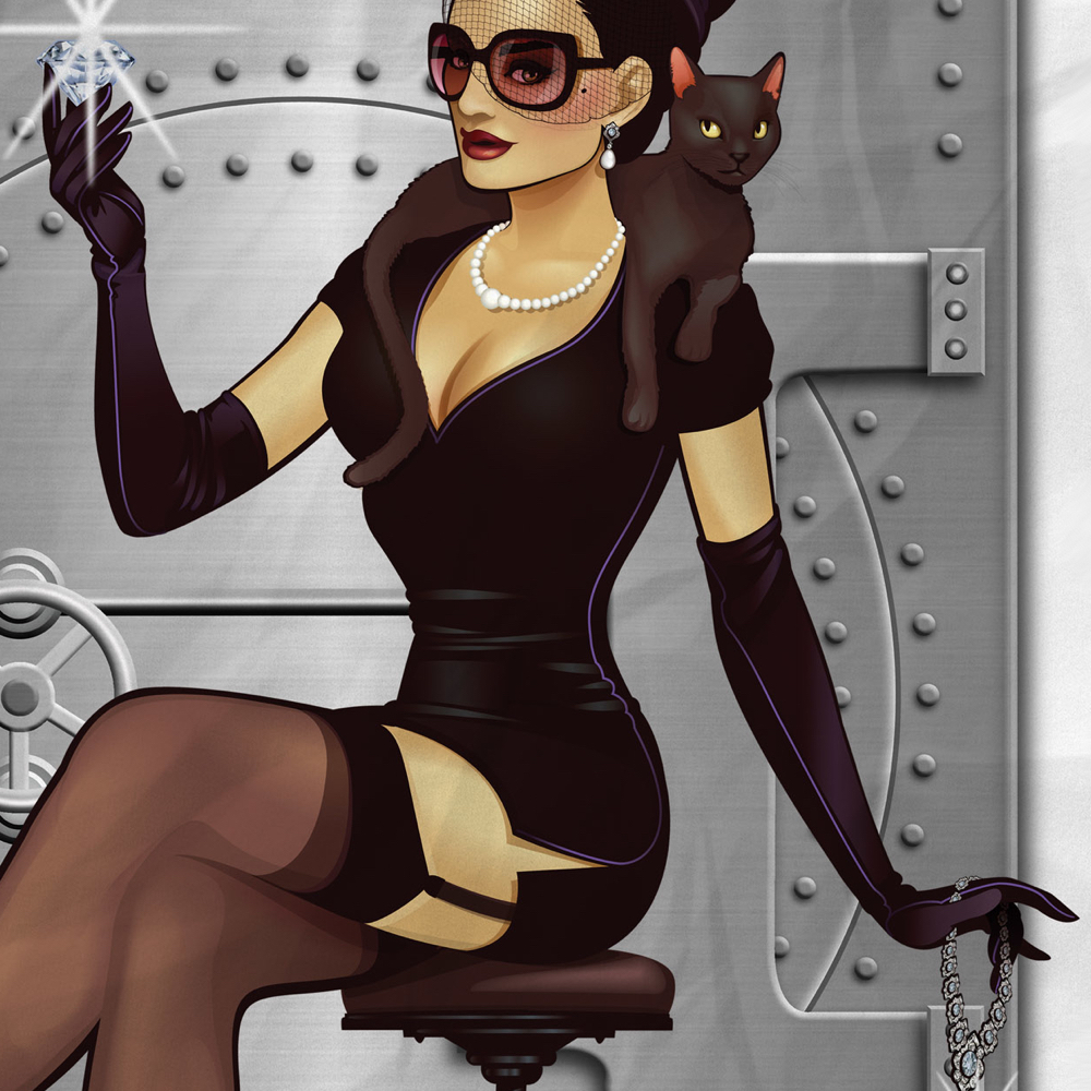 Bombshell Catwoman Costume - DC Bombshells - Bombshell Catwoman Gloves