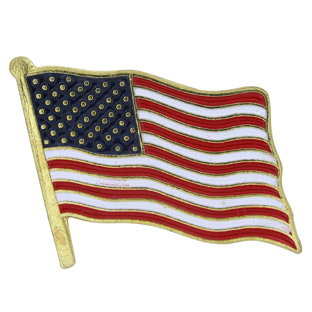 Donald Trump Costume - Donald Trump USA Flag Pin