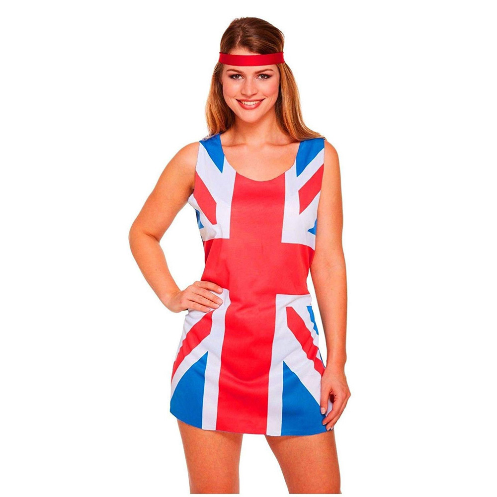 Ginger Spice Costume - Spice Girls Costume - Ginger Union Jack Dress